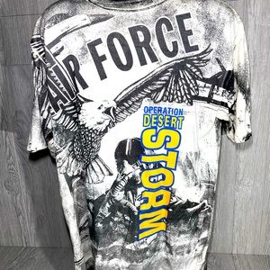 Desert Storm Vintage All Over Print Shirt Men’s Size XL Single Stitch USAF